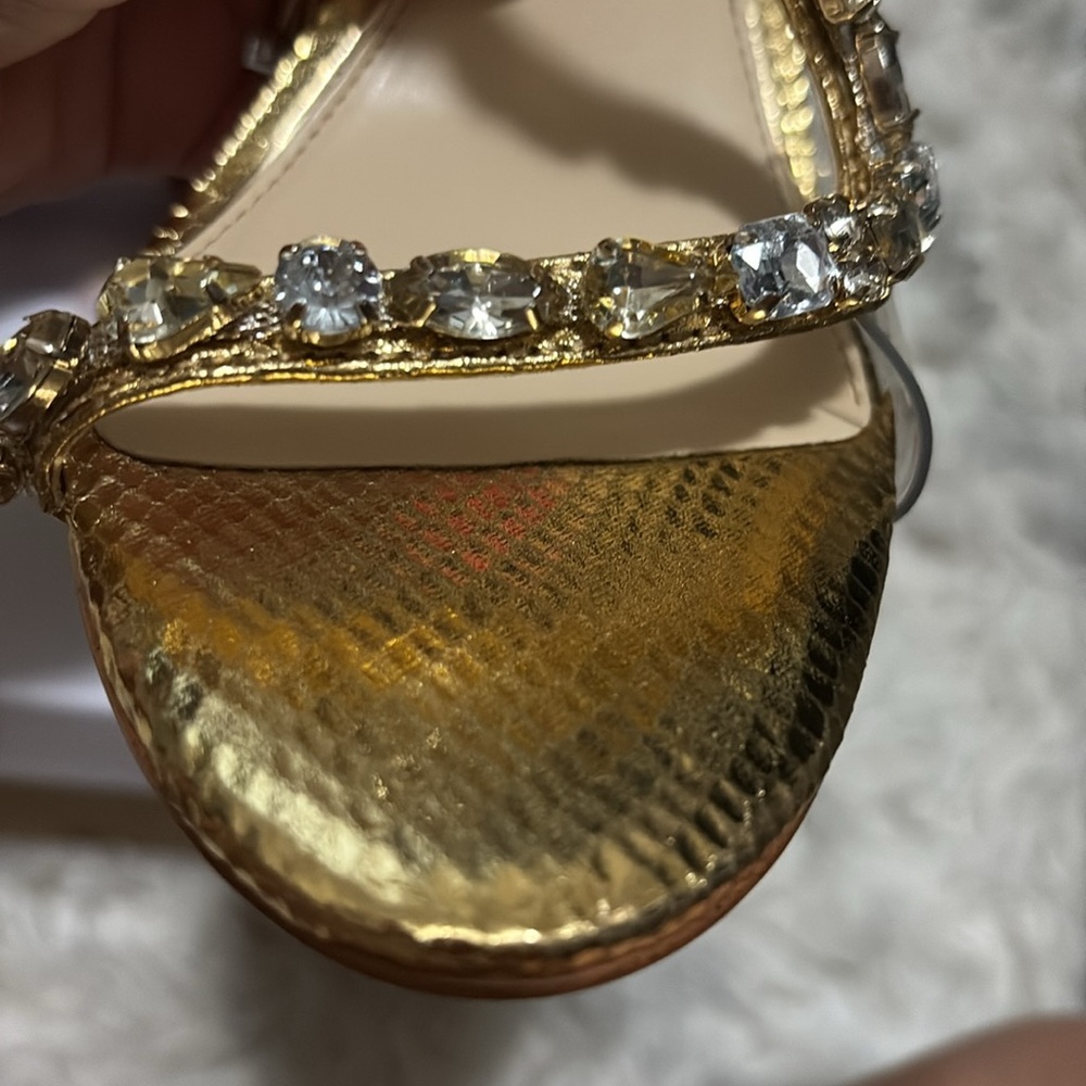 Jessica Simpson Jaycin metallic crystal embellishment strappy sandal Size 8M - Picture 5 of 17
